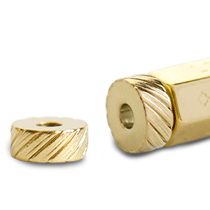 C.U.S&reg; sieraden message beads eindkap Goud (nikkelvrij)