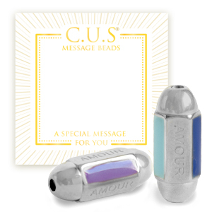 C.U.S&reg; sieraden message beads "amour" Zilver (nikkelvrij)