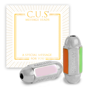 C.U.S&reg; sieraden message beads "amour" Zilver (nikkelvrij)
