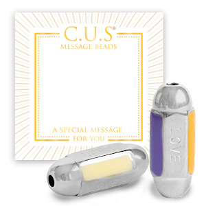 C.U.S&reg; sieraden message beads "love" Zilver (nikkelvrij)