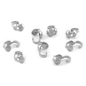 Roestvrij stalen (RVS) stainless steel onderdelen kalotjes 3.5mm Zilver