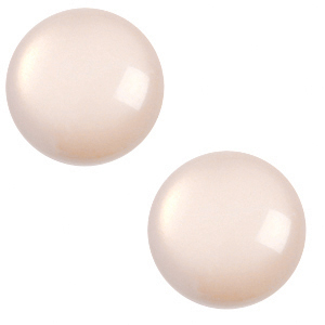 12 mm classic cabochon Polaris Elements shiny Light cream peach