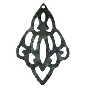 Resin hangers barok diamant Black