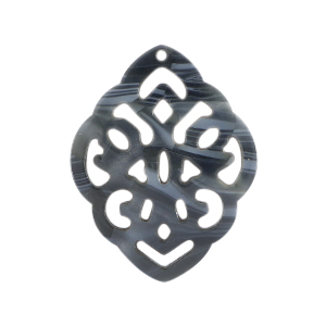 Resin hangers barok ruit Jeans blue