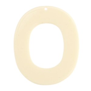 Resin hangers ovaal Off white