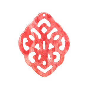 Resin hangers ruit barok Living coral pink