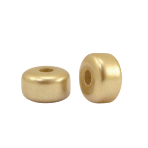 Polaris Elements kralen rondellen 6x4mm metallic shiny Cedar brown