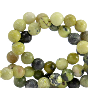 Natuursteen kralen serpentijn 6mm Mix green-anthracite