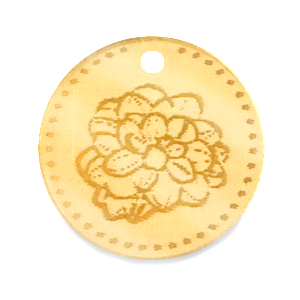 Plexx bedels 20mm Birth flower October-Marigold Gold