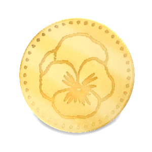 Plexx cabochons 20mm Birth flower February-Violet Gold