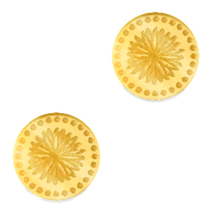 Plexx cabochons 12mm Birth flower September-Aster Gold