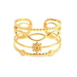 Roestvrij stalen (RVS) Stainless steel ringen Goud