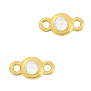 Tussenstukken van crystal glas 3mm Crystal-gold