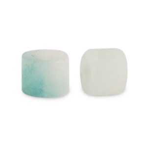 Natuursteen kralen chalcedoon (kwarts) disc 3x2mm Multicolour turquoise-off white