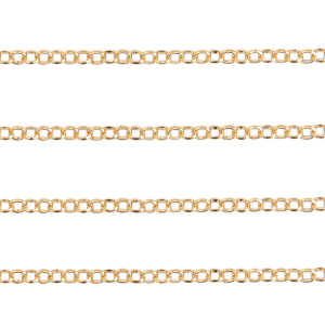 Onderdelen DQ metaal jasseron ankerketting 5mm Goud (nikkelvrij)