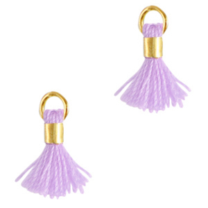 Kwastjes 0.7cm Gold-heather purple