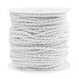 Macram&eacute; draad twisted 1.5mm Silver-white
