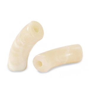 Acryl kralen tube Caramel beige marble