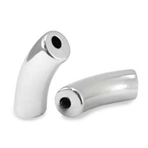 Acryl kralen tube Silver