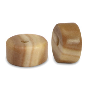 Natuursteen kralen calciet disc 4x2mm Brown