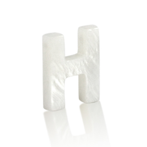 Schelp hangers specials letter H White (natuurlijke kleur)