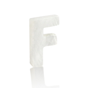 Schelp hangers specials letter F White (natuurlijke kleur)
