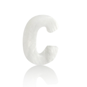 Schelp hangers specials letter C White (natuurlijke kleur)