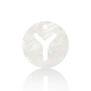 Schelp hangers specials letter Y White (natuurlijke kleur)