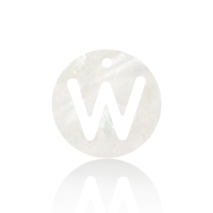 Schelp hangers specials letter W White (natuurlijke kleur)