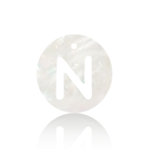 Schelp hangers specials letter N White (natuurlijke kleur)