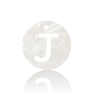 Schelp hangers specials letter J White (natuurlijke kleur)