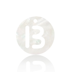 Schelp hangers specials letter B White (natuurlijke kleur)