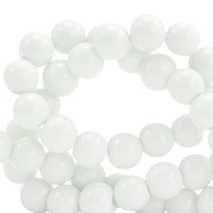6 mm glaskralen opaque Off white