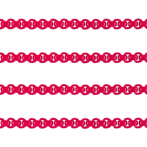 Jasseron schakel 3mm Magenta pink