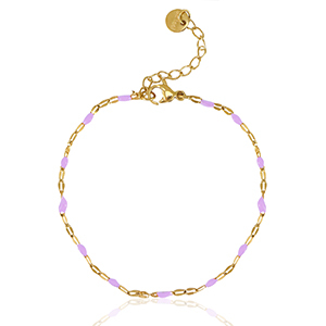 Roestvrij stalen (RVS) Stainless steel armbanden Lilac-gold