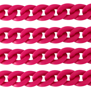 Acrylic chain 22mm matt Magenta pink