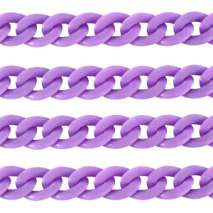 Acrylic chain 22mm matt Petal purple