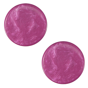 20 mm platte cabochon Polaris Elements Jais Anemone pink