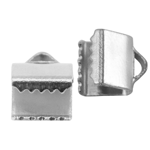 Roestvrij stalen (RVS) stainless steel onderdelen lintklem 6mm Silver