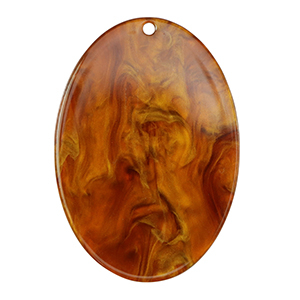 Resin hangers ovaal Topaz brown