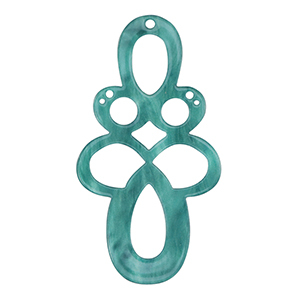 Resin hangers barok Petrol blue