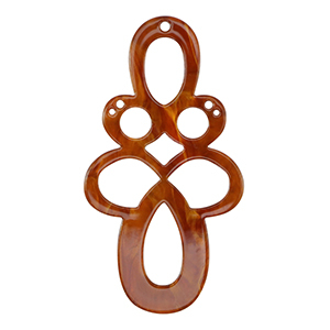 Resin hangers barok Topaz brown