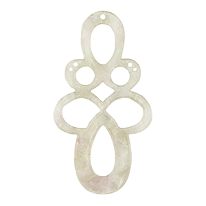 Resin hangers barok glitter Cashmere white