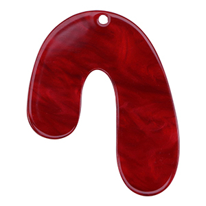 Resin hangers organic Salsa red