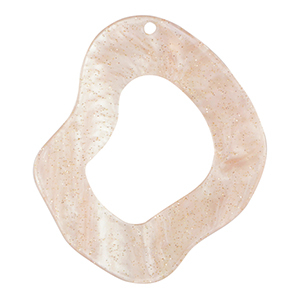 Resin hangers organic glitter Hortensia pink