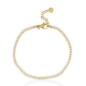 Roestvrij stalen (RVS) Stainless steel armbanden Goud-peach