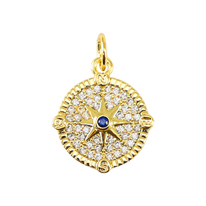 Brass TQ metaal bedels ster Gold