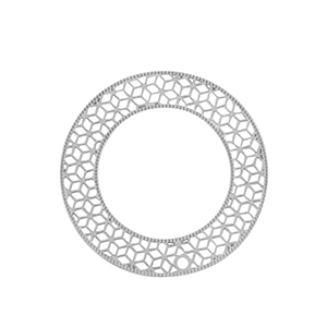 Roestvrij stalen (RVS) Stainless steel bedels bohemian 31mm Silver