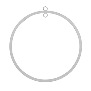 Roestvrij stalen (RVS) Stainless steel bedels 52mm Silver