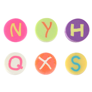 Polymeer kralen letter Multicolour